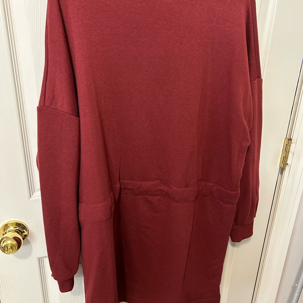 Burgundy MissGuided Pocket Sweater Dress Womens - Picture 6 of 6